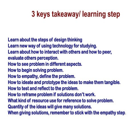 Apply design thinking.