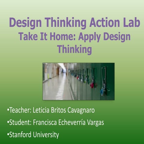 Take it home apply design thinking