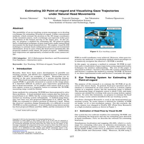 Nagamatsu Gaze Estimation Method Based On An Aspherical Model Of The ...