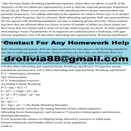 Take the basic Hardy-Weinberg Equilibrium equation, where there are a.pdf