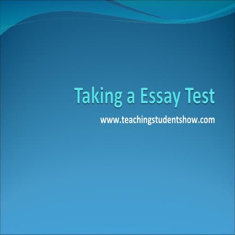 Taking a essay test