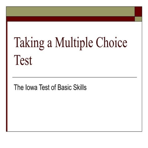 NAVLE PREP Taking a Multiple Choice Test.ppt