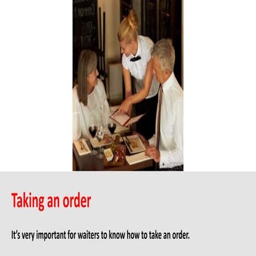 Taking an order 