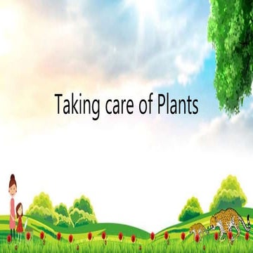 Taking care of plants