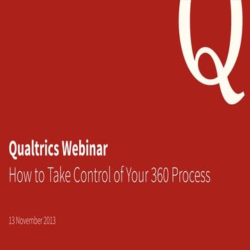 How to Take Control of your Employee 360 Process