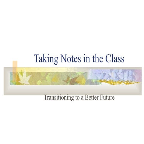 Taking notes in a classroom