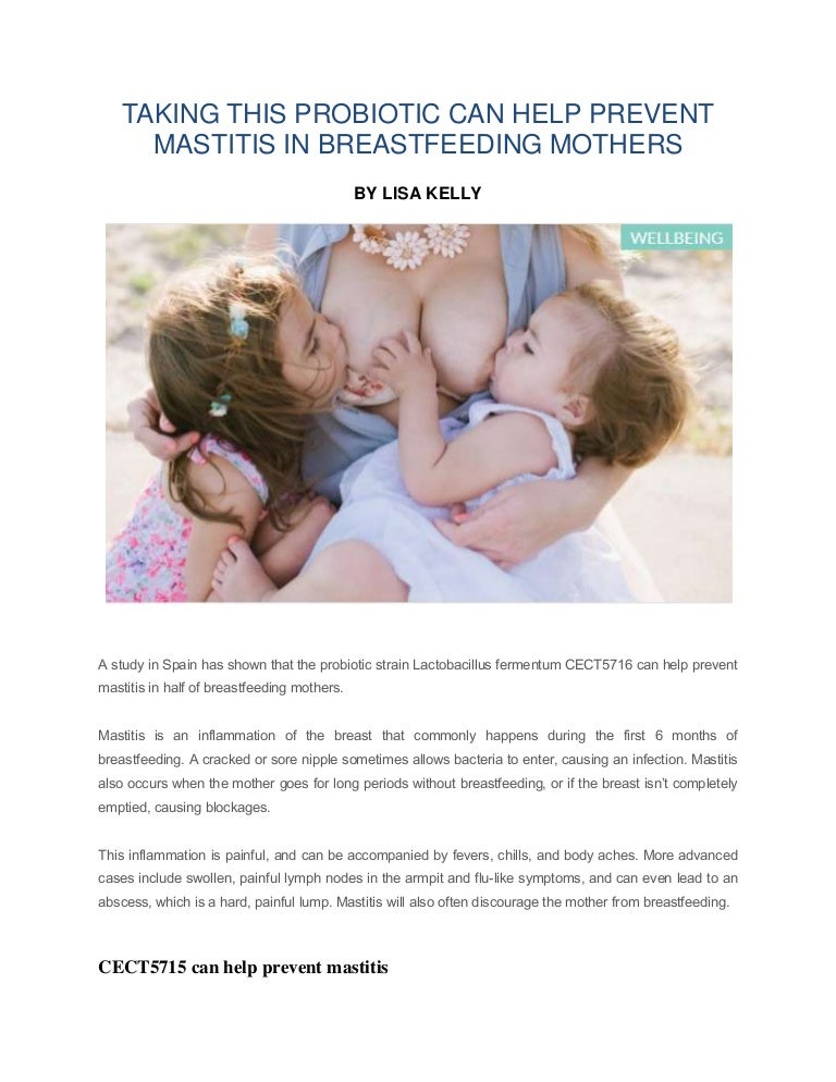 Taking This Probiotic Can Help Prevent Mastitis In Breastfeeding Moth