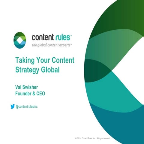 Global Content Strategy 1/2 Day Workshop