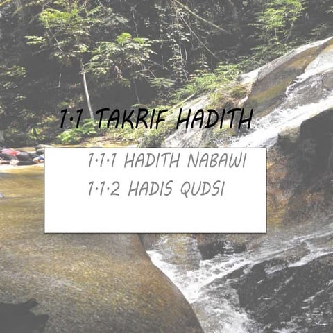 Hadis nabawi & hadis Qudsi