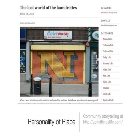 Nicky Getgood talking about bringing out local character at #TAL10