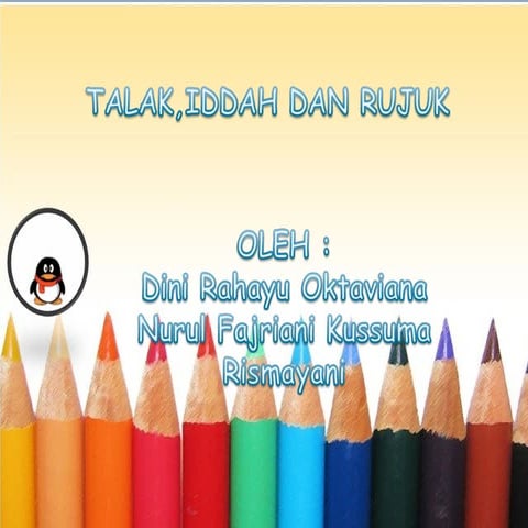 Talak, iddah, rujuk | PPT