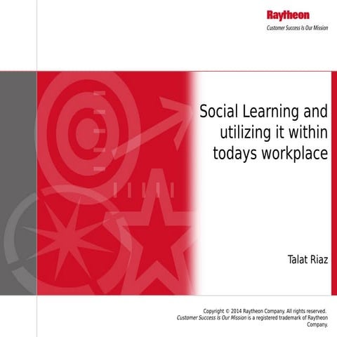Social Learning and Utilizing it within Today's Workplace