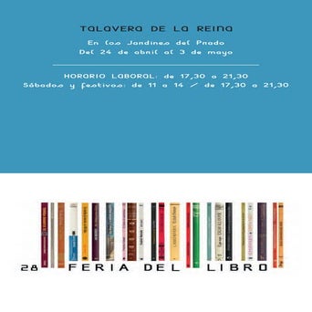 Talavera de la Reina Programa Feria del Libro 2015