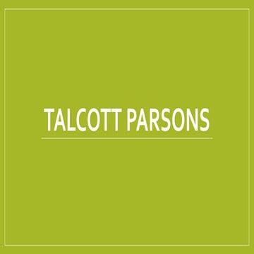 Talcott parsons