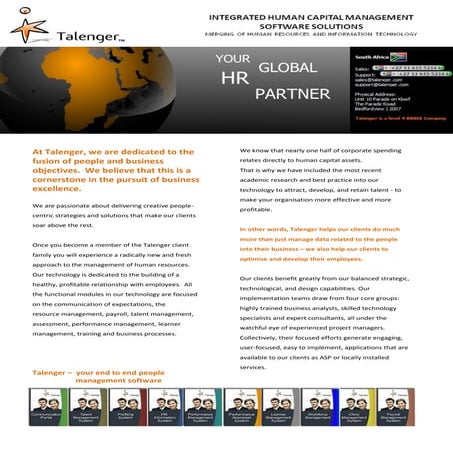 Talenger Overview Brochure