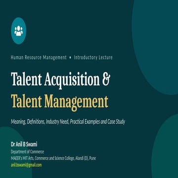 Talent acquisition ppt | PPTX