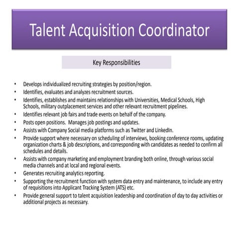 Talent acquisition coordinator   workflow