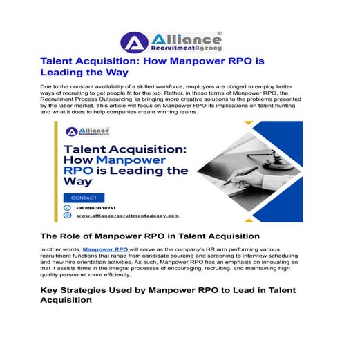 Recruitment Process Outsourcing (RPO) Company in India - ManpowerGroup ...