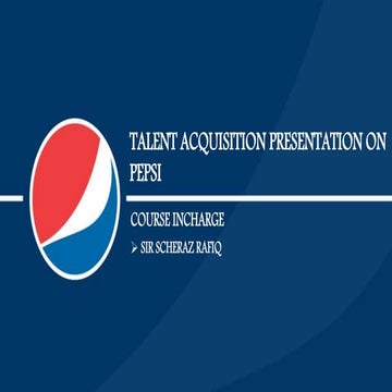 Talent Acquisition of PepsiCo