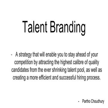 Talent Branding