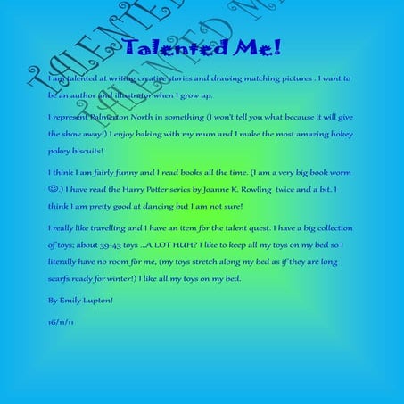 Talented me | PDF