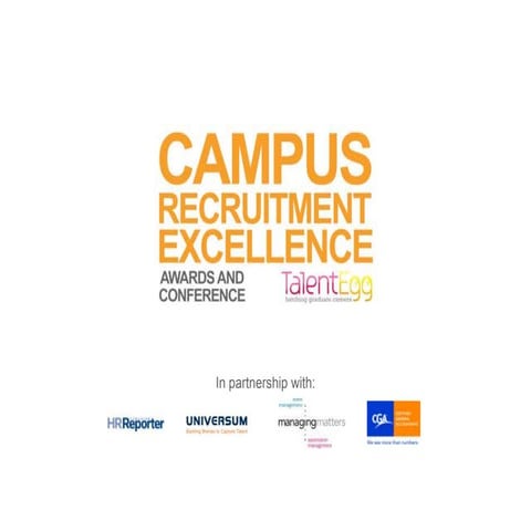2012 TalentEgg Campus Recruitment Excellence Awards presentation