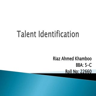 Talent identification