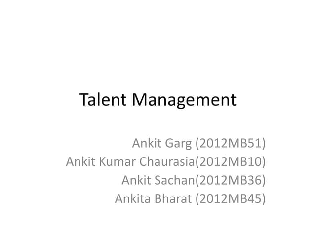 Talent management