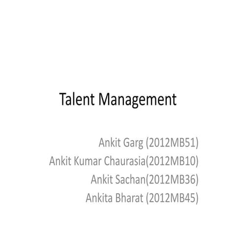 Talent management
