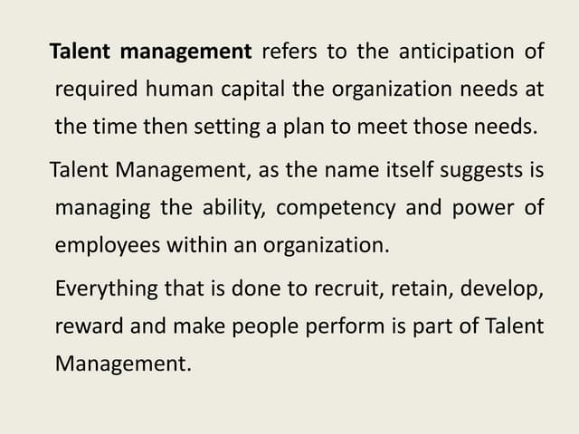 talent management (hrm) | PPTX