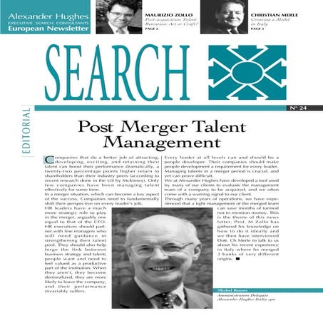 Talent management approach