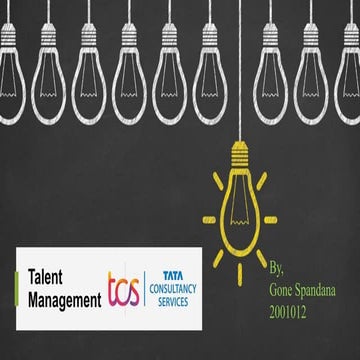 Talent management at tcs