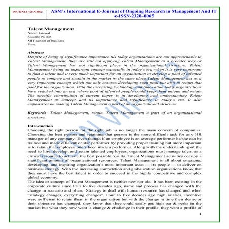 Talent management by nj