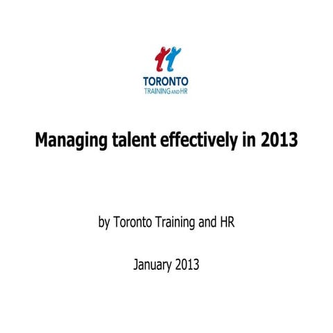 Talent management January 2013
