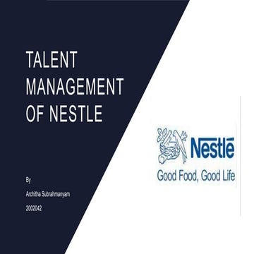 Talent management nestle
