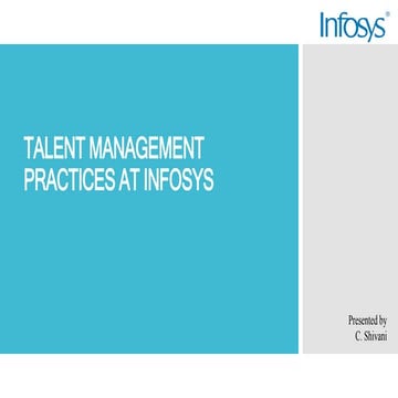 Talent management practices at Infosys