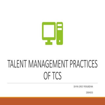 Talent Management practices of TCS  