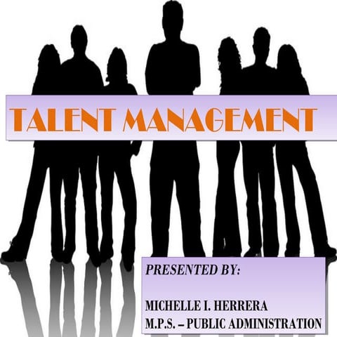 Talent Management in an Organization Powerpoint Presentation