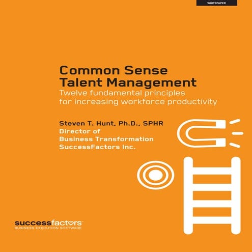 Talent Management Principles In Performance Management
