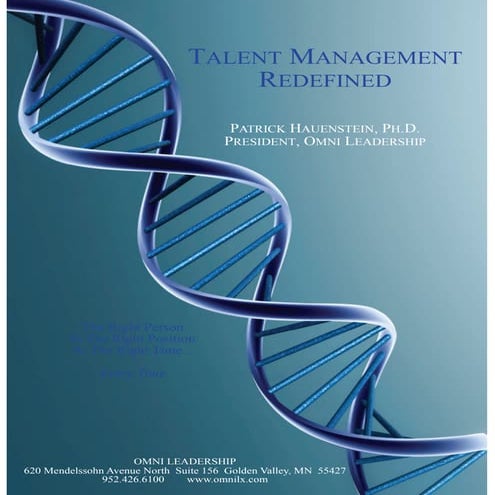 Talent Management Redefined