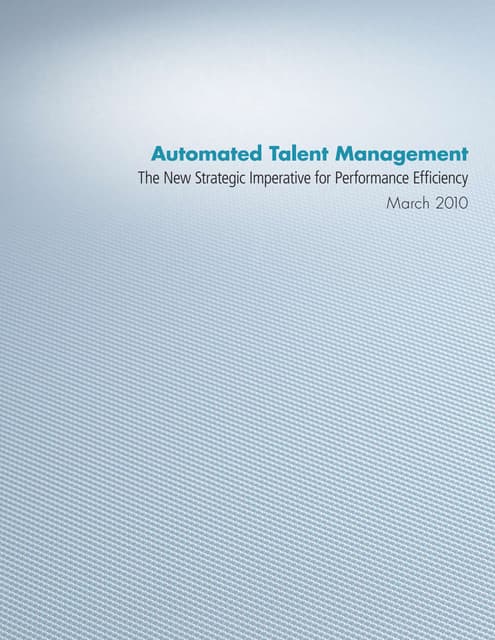 Attracting/Retaining and Developing Top Talent