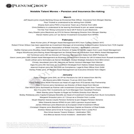 Talent moves oct 2012   march 2013 plenum group