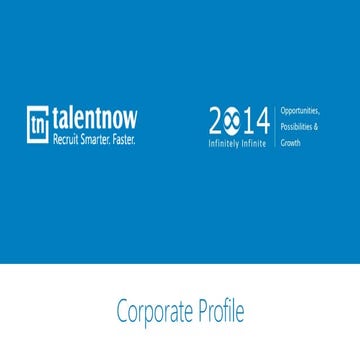 Talentnow corporate profile 2014