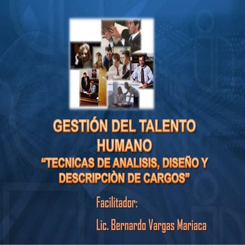 Talento humano analisis y diseño de cargos | PPTX