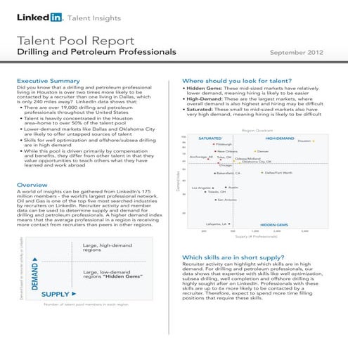 Talent pool report  Drilling and Petroleum Professionals