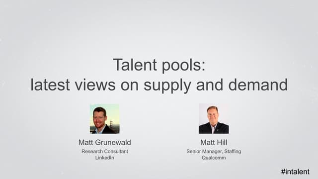 Talent Pool Update: Latest Views on...
