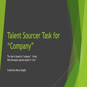  Talent Sourcing 101 - Created by Manny Sangha