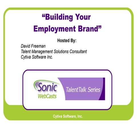Talent Talk Webinar Building Your Employment Brand