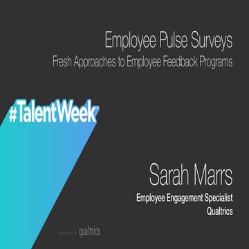 Talent Week presentation - Sarah Marrs