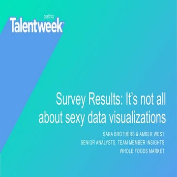 Survey Results: It’s Not All About Sexy Data Visualizations